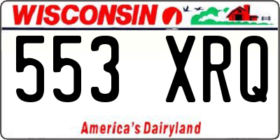 WI license plate 553XRQ