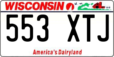 WI license plate 553XTJ