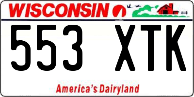 WI license plate 553XTK