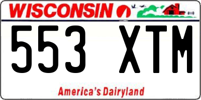 WI license plate 553XTM
