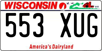 WI license plate 553XUG