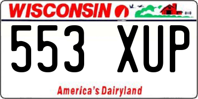 WI license plate 553XUP