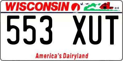 WI license plate 553XUT