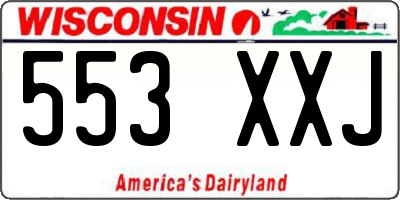 WI license plate 553XXJ