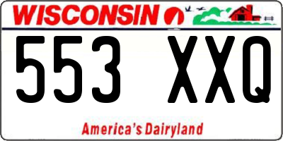 WI license plate 553XXQ