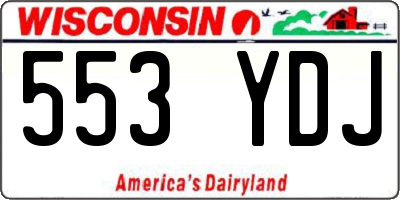 WI license plate 553YDJ