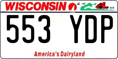 WI license plate 553YDP