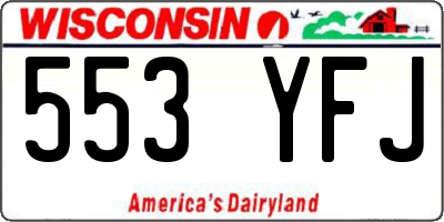 WI license plate 553YFJ