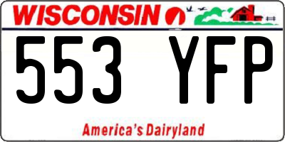WI license plate 553YFP