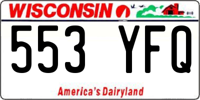 WI license plate 553YFQ