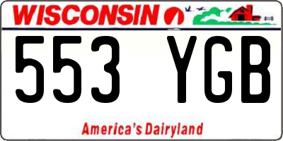 WI license plate 553YGB
