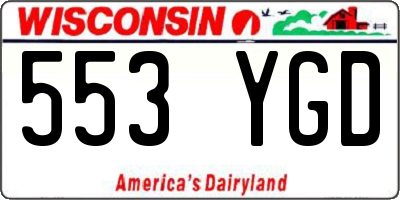 WI license plate 553YGD