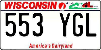 WI license plate 553YGL