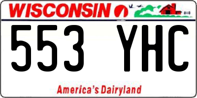 WI license plate 553YHC