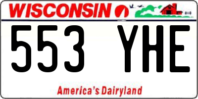 WI license plate 553YHE