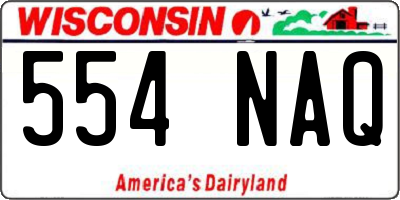 WI license plate 554NAQ