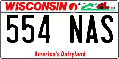 WI license plate 554NAS