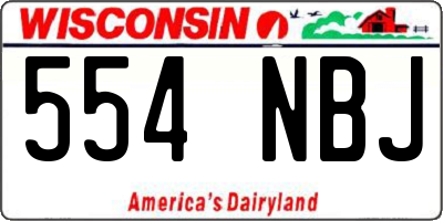 WI license plate 554NBJ