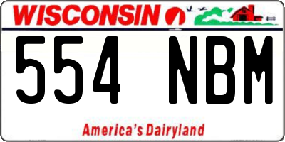 WI license plate 554NBM