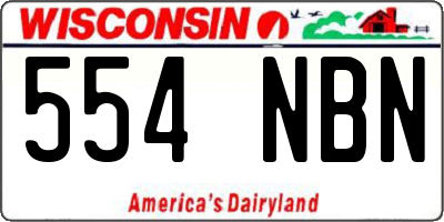 WI license plate 554NBN