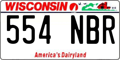 WI license plate 554NBR