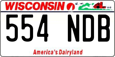 WI license plate 554NDB