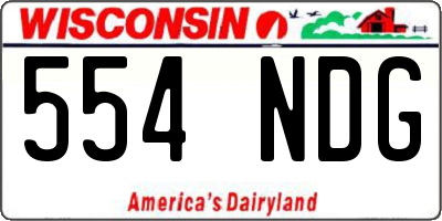WI license plate 554NDG