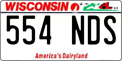 WI license plate 554NDS