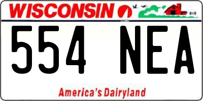 WI license plate 554NEA
