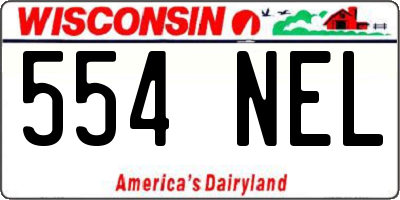 WI license plate 554NEL