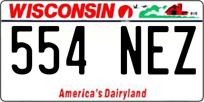 WI license plate 554NEZ