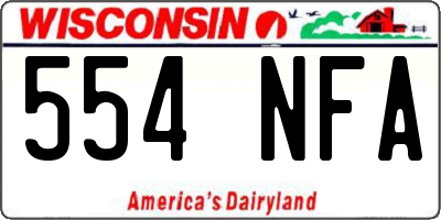 WI license plate 554NFA