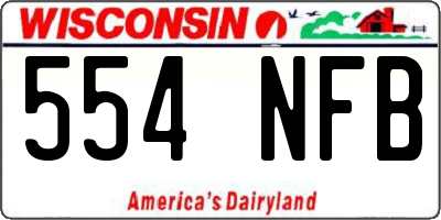 WI license plate 554NFB
