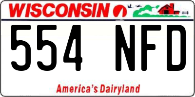 WI license plate 554NFD
