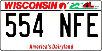 WI license plate 554NFE