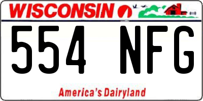 WI license plate 554NFG