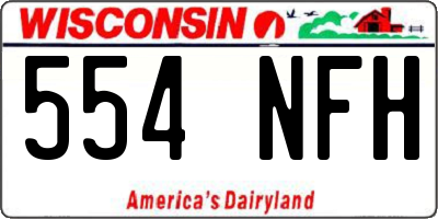 WI license plate 554NFH