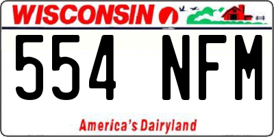 WI license plate 554NFM