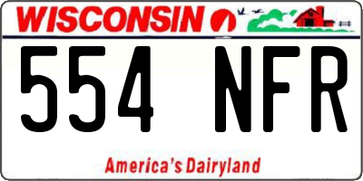 WI license plate 554NFR