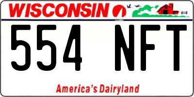 WI license plate 554NFT