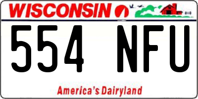 WI license plate 554NFU