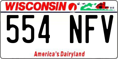 WI license plate 554NFV