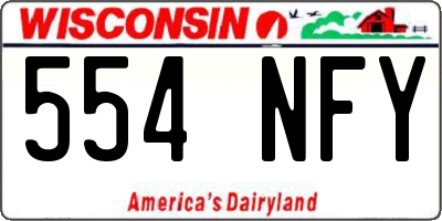 WI license plate 554NFY
