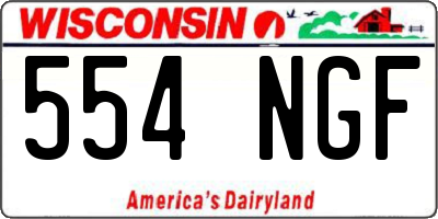 WI license plate 554NGF