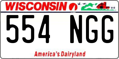 WI license plate 554NGG