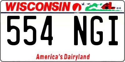 WI license plate 554NGI