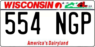 WI license plate 554NGP