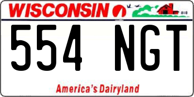 WI license plate 554NGT