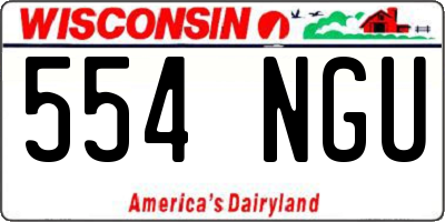 WI license plate 554NGU