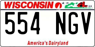 WI license plate 554NGV